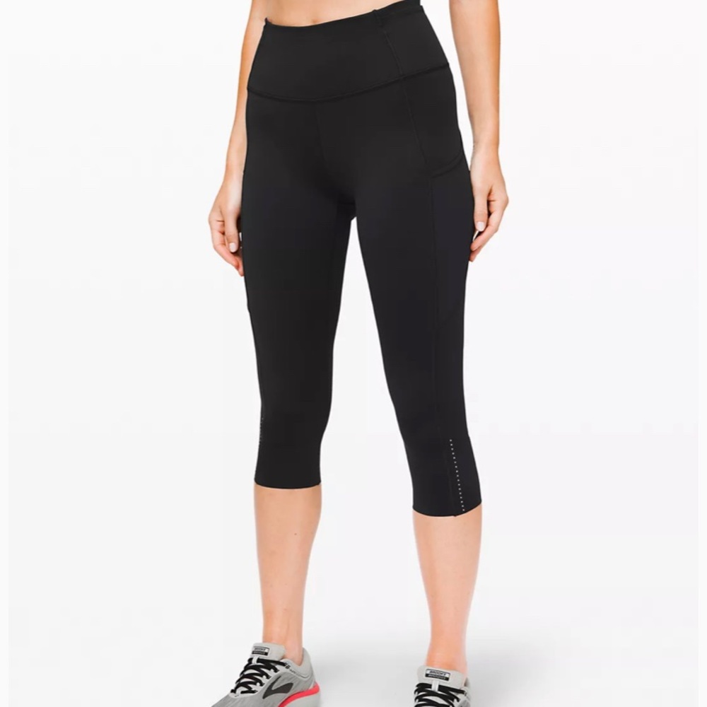 Fast and Free High-Rise Crop 19" Reflective Nulux